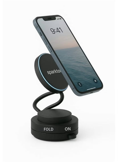 Sparkton Magnetic Phone Holder 360 Rotatable Suction Stand for iPhone Mobile Devices One Handed Mount Adjustable Phone Bracket for Car Desk