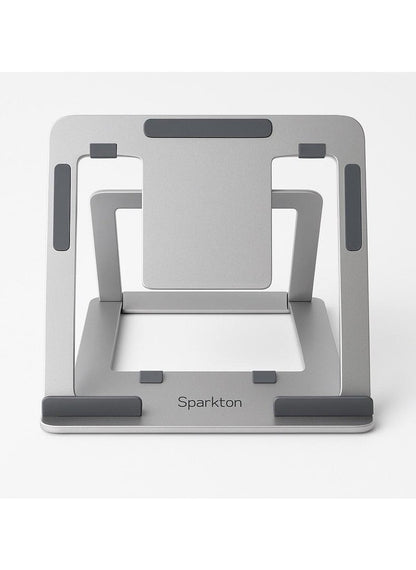 Sparkton Aluminum Alloy Adjustable Laptop Stand Ergonomic Portable Foldable Desk Stand for MacBook Computers and Laptops Compact Adjustable Height with Cooling Non Slip Grip