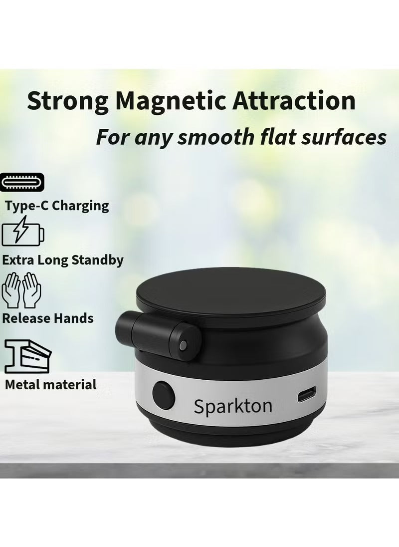 Magnetic Phone Holder for Car Strong Suction Cup Mount for Dashboard Windshield Universal Mobile Stand 360° Adjustable Car Mount for iPhone Samsung Android Hands-Free Smartphone Holder for Desk Office, Travel Car Use No-Slip Magnetic Phone Bracket