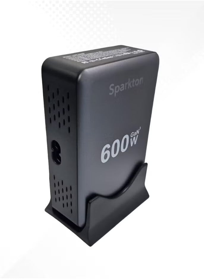 Sparkton 600W GaN³ Pro Fast Charger 8-Port USB Charging Station Hub with 140W+100W Type-C PD3.1 QC3.0 Smart Power Adapter for MacBook, iPhone, Samsung, Laptop, Tablet, Multi-Device GaN III Charger, LED Indicator, Travel Wall Plug High-Speed Power Brick