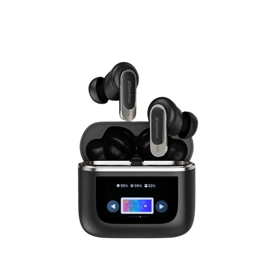 Sparkton True ANC Wireless Earbuds with LED Touch Screen, IP65 Waterproof & 32H Playtime