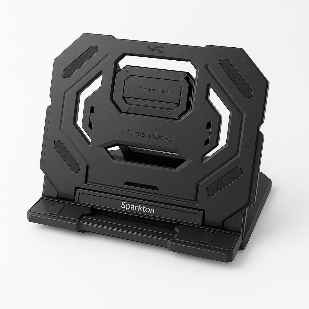 Sparkton Foldable Laptop Stand Adjustable Ergonomic Laptop Riser for Desk Portable Laptop Holder for MacBook Gaming Laptop Stand Typing Support Ventilated Notebook Riser Travel Laptop Stand