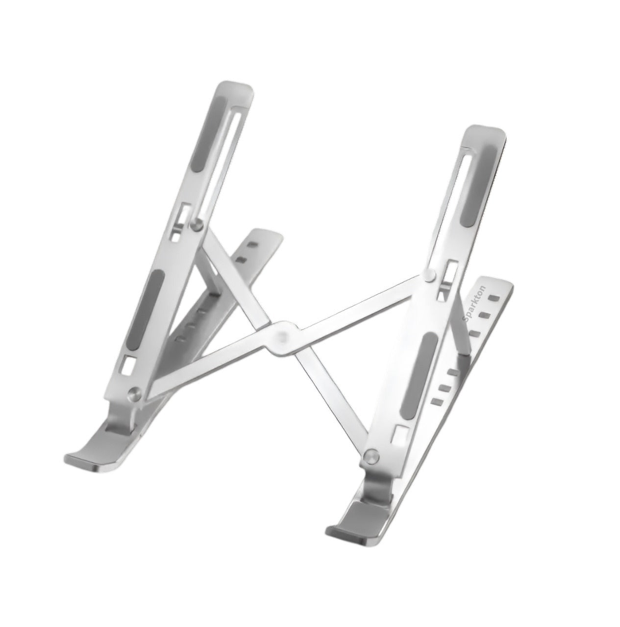 Portable Laptop Stand with 7 Adjustable Levels and Secure Riveted Joints. Features Anti-Slip Silicone Grips, Suitable for laptops 15.6 inches. Easily Foldable for Convenience