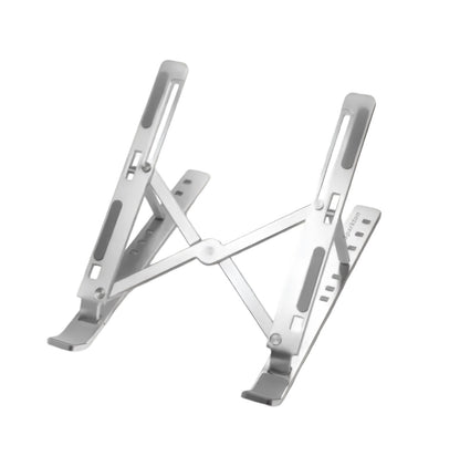 Portable Laptop Stand with 7 Adjustable Levels and Secure Riveted Joints. Features Anti-Slip Silicone Grips, Suitable for laptops 15.6 inches. Easily Foldable for Convenience