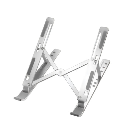 Portable Laptop Stand with 7 Adjustable Levels and Secure Riveted Joints. Features Anti-Slip Silicone Grips, Suitable for laptops 15.6 inches. Easily Foldable for Convenience