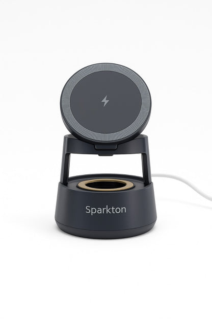 Sparkton 5 in 1 Wireless Charger Multi-Device Fast Charging Station for Smartphone Earbuds Smartwatch and More
