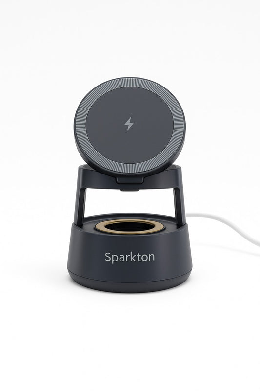 Sparkton 5 in 1 Wireless Charger Multi-Device Fast Charging Station for Smartphone Earbuds Smartwatch and More