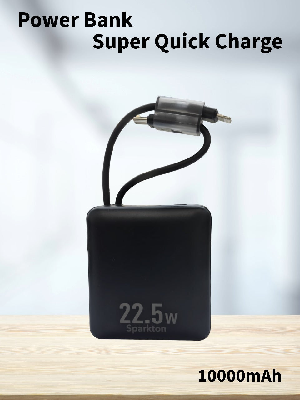 Sparkton 22.5W Super Quick Charge Power Bank 10000mAh Portable Charger with Dual USB Ports Fast Charging for Phones iPhone More