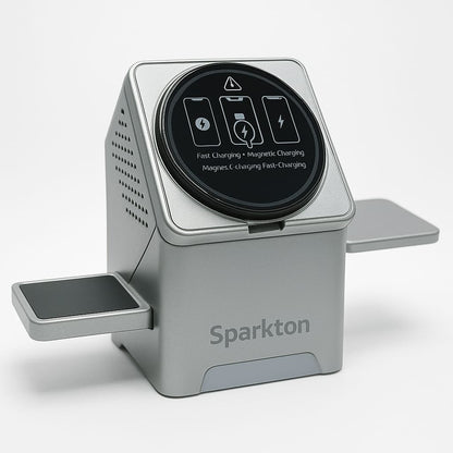 Magnetic Wireless Charger/Fast Charger – 3-in-1 Intelligent Fast Charging Station 15W for iPhone 12/13/14/15/16 Series, Apple Watch & AirPods Series