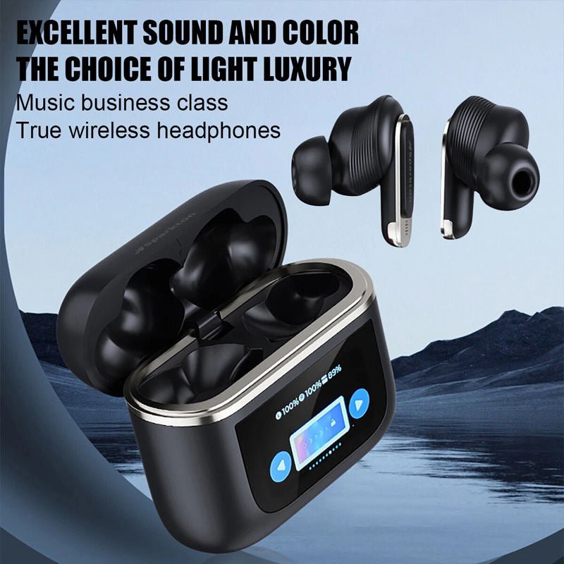 Sparkton True ANC Wireless Earbuds with LED Touch Screen, IP65 Waterproof & 32H Playtime - Image 5