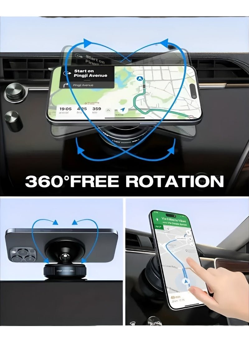 Sparkton 360° Magnetic Car Phone Holder – Rotating Foldable Dashboard & Windshield Mount - Image 2