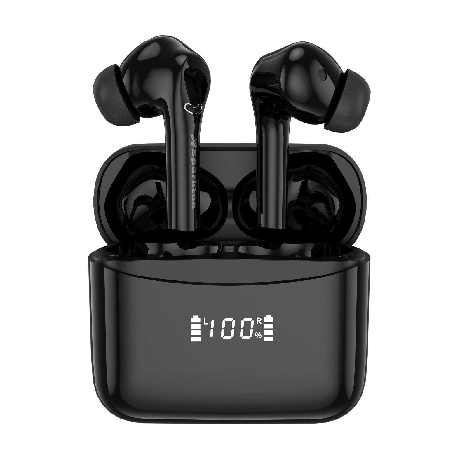 Sparkton A-One Pro ANC Wireless Earbuds | Bluetooth 5.4 | LED Display | Black - Image 2