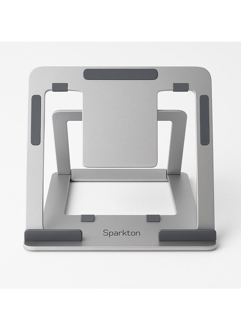 Sparkton Adjustable Aluminum Laptop Stand – Foldable Ergonomic Desk Stand for MacBook & Laptops