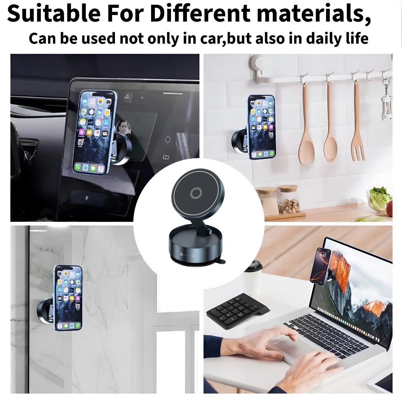 Sparkton Magnetic Car Phone Holder 360 Rotation Universal Magnetic Phone Mount for iPhone Android - Image 5