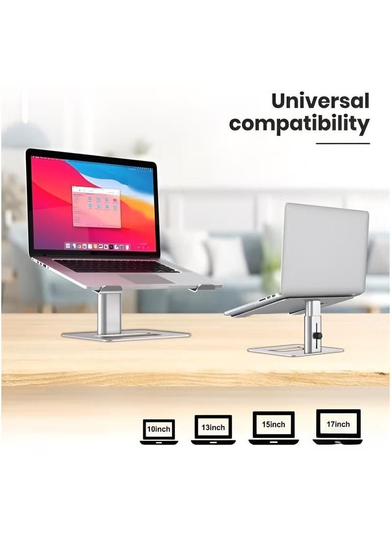 Sparkton Laptop Stand | Adjustable Ergonomic Stand with Anti-Slip Silicone Pads Compatible with 10"-17" Laptops Prevent Neck & Shoulder Pain Portable Durable & Space-Saving Design - Image 4