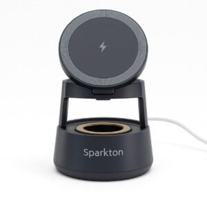 Sparkton 5-in-1 Wireless Charging Station – Fast Qi Multi-Device Charger for Phone, Watch & Earbuds