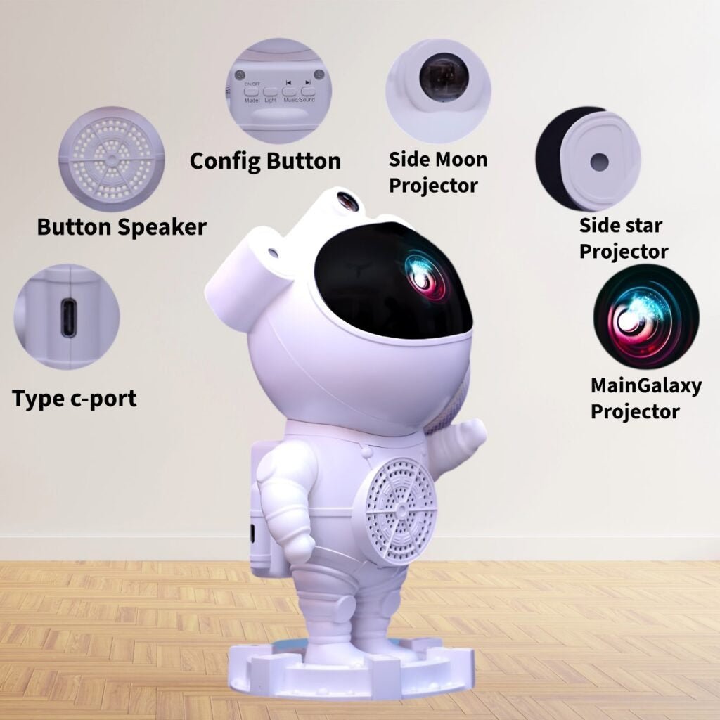 Galaxy Light Projector with Ocean Wave Projector, Music Speaker, Voice Control and Timer, Nebula Cloud Projector for Kids Adults Bedroom/Decoration/Birthday/Party - Image 3